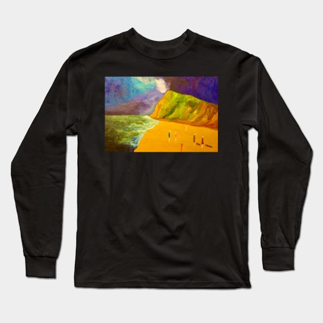 At the Beach Long Sleeve T-Shirt by Mickangelhere1